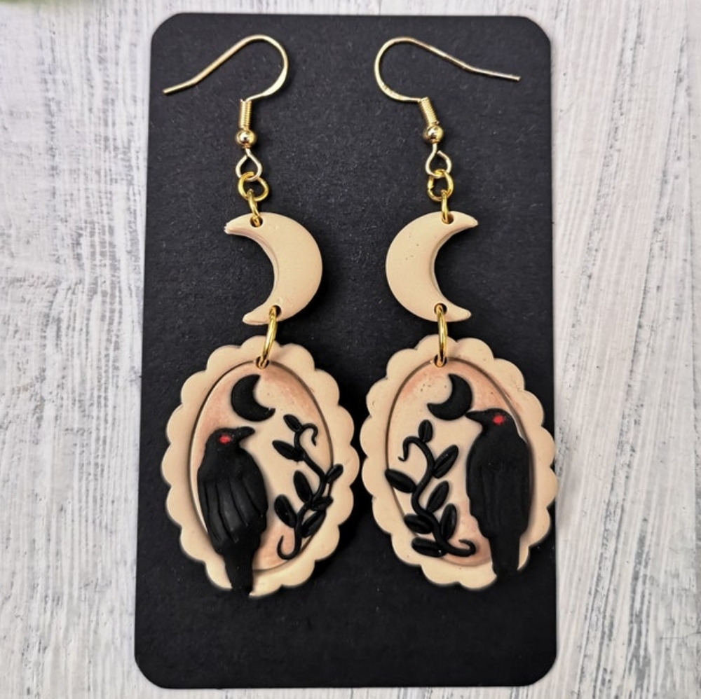 Raven & Moon Moody Earrings 💜🌒